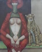 JEF VAN TUERENHOUT / FIGURATIE / KLEUROFFSET / 48x41cm KADER, Ophalen of Verzenden