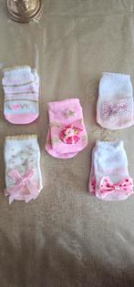 5 nieuwe baby sokjes meisje 5euro, Comme neuf, Chaussettes, Fille, Enlèvement ou Envoi