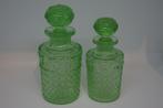 2 flacons de parfum Art déco (1 uranium), Antiquités & Art, Antiquités | Verre & Cristal, Enlèvement ou Envoi