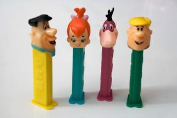 4 PEZ dispensers The Flintstones - Complete set uit 1992 beschikbaar voor biedingen