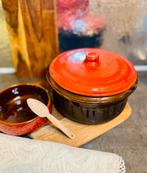 Cocotte en fonte émaillée vintage, Ophalen of Verzenden, Zo goed als nieuw, Gietijzer