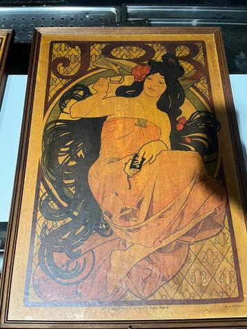 Alphonse Mucha – JOB Poster, Rectangulaire vertical, Avec cadre, Enlèvement, Utilisé
