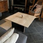Salontafel travertine, vierkant 90(D)x90(B)x43(H) cm, Huis en Inrichting, Tafels | Salontafels, Ophalen, Gebruikt, Vierkant
