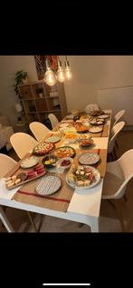 Witte uitschuifbare tafel IKEA, Ophalen, Gebruikt, 50 tot 100 cm, Vijf personen of meer