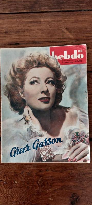 Tijdschrift, Hebdo, 1946, Greer Garson disponible aux enchères