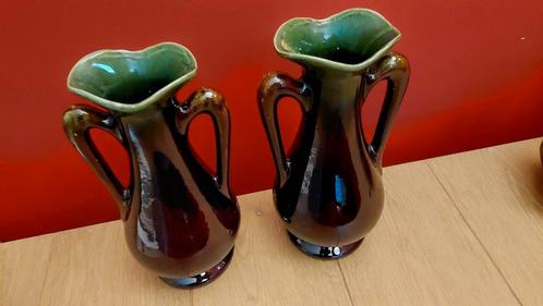 2 identieke Thulin vazen - model 64 - art nouveau - 30 cm, Antiquités & Art, Antiquités | Vases, Enlèvement ou Envoi