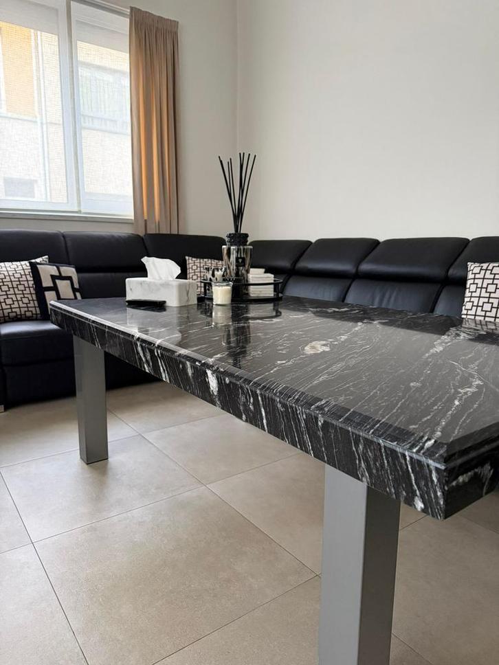 Marmeren tafelblad – 150 x 100 cm – enkel blad (zonder poten, Maison & Meubles, Pièces pour table, Dessus de la table, Enlèvement