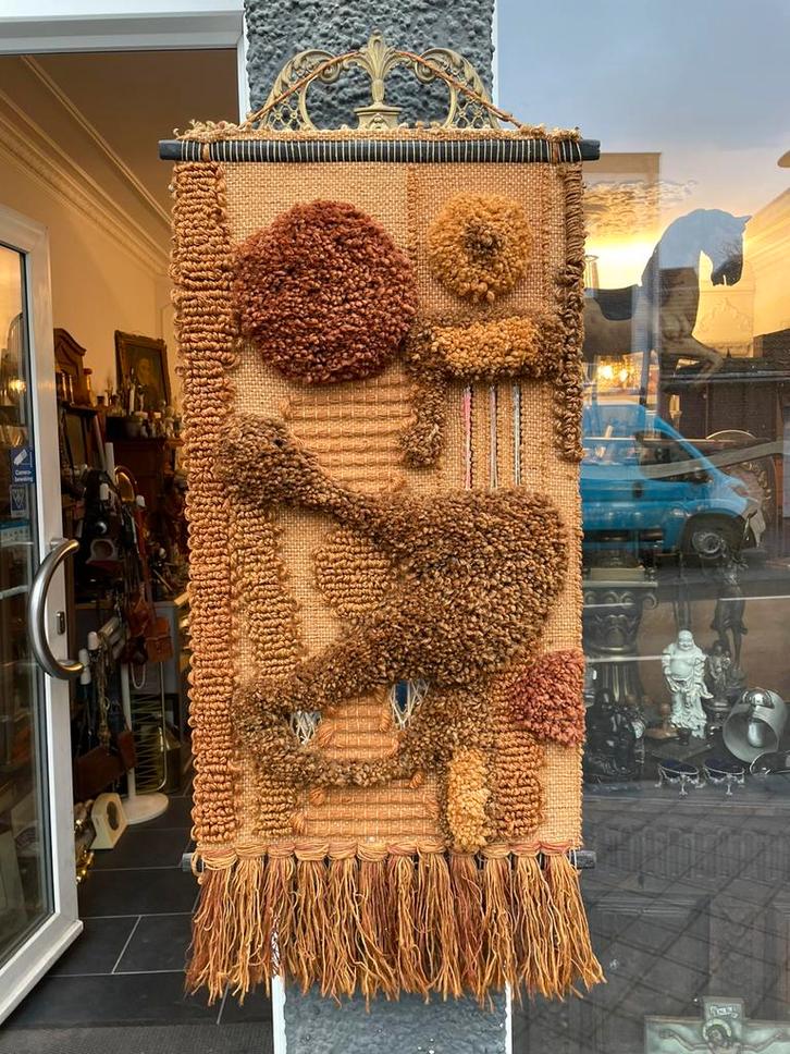 Vintage Wandtapijt jaren '70 Don Freedman Stijl., Antiquités & Art, Tapis & Textile, Enlèvement ou Envoi