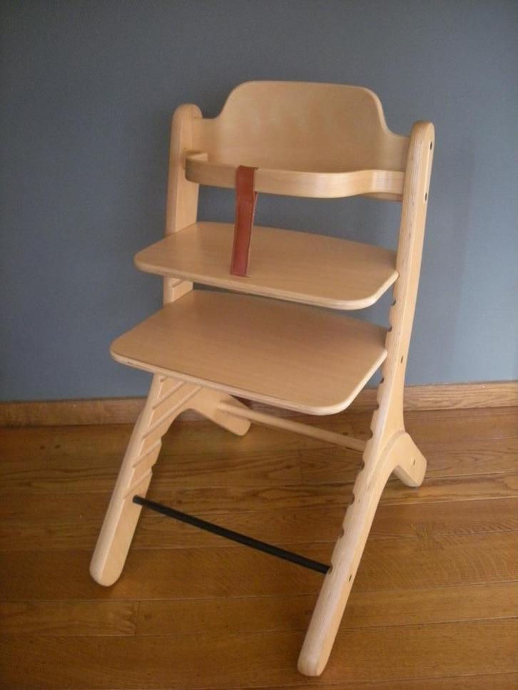 Dapper meegroeistoel hout blank/blank, Kinderen en Baby's, Kinderstoelen, Gebruikt, Meegroeistoel, Afneembaar eetblad, Ophalen