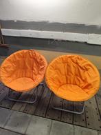 2 retro inklapzeteltjes, Huis en Inrichting, Stoelen, Ophalen, Gebruikt, Stof