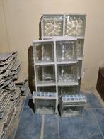 Lot de briques de verre (32 carrés), Bricolage & Construction, Briques, Enlèvement, Briques