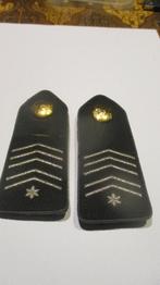 Paire de grade d'épaules d'Adjudant armée Belge, Envoi, Armée de terre, Emblème ou Badge