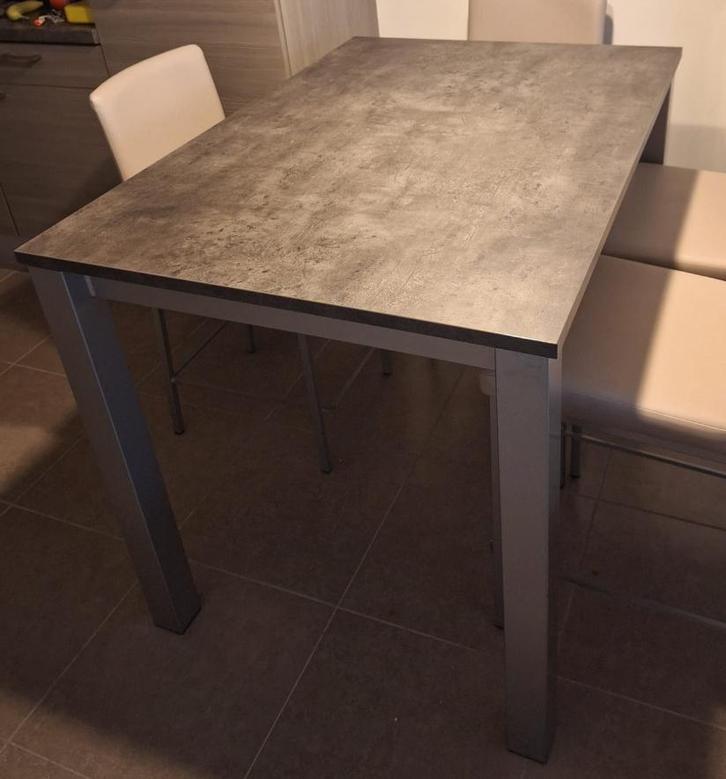 Eettafel met 6 stoelen, Huis en Inrichting, Tafels | Eettafels, Zo goed als nieuw, 50 tot 100 cm, 150 tot 200 cm, Vijf personen of meer