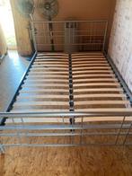 BEDFRAME STAAL MET MATRAS 2000X1400MM, Huis en Inrichting, Tweepersoons, Zo goed als nieuw, Bedbodem, 200 cm