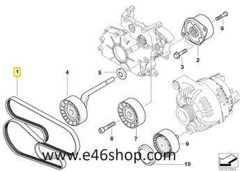 V SNAAR MULTIERIEM BMW E60 E61 OE 11288477785 NIEUW  disponible aux enchères