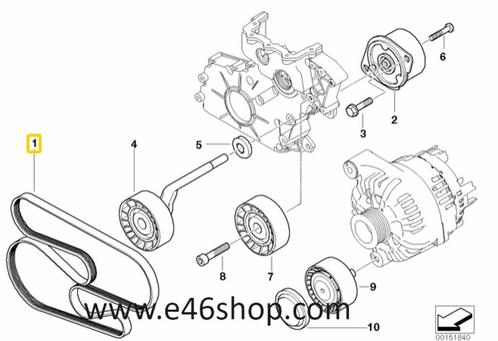 V SNAAR MULTIERIEM BMW E60 E61 OE 11288477785 NIEUW, Autos : Pièces & Accessoires, Moteurs & Accessoires, BMW, Neuf, Enlèvement ou Envoi