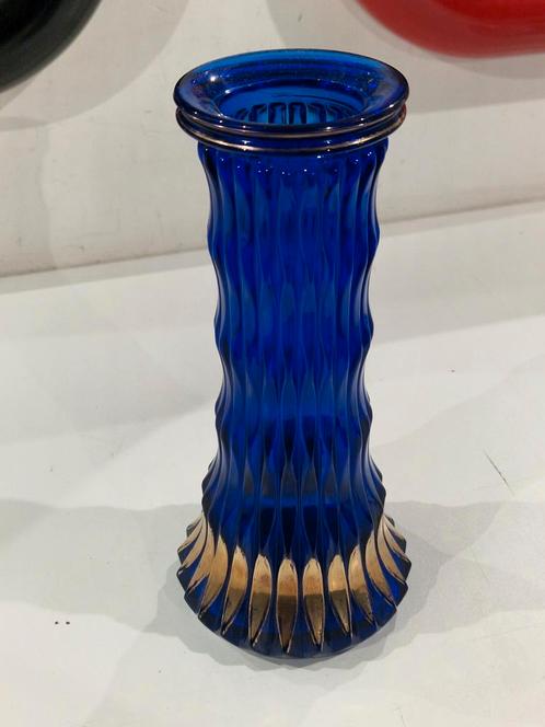 Design vaas , Walther Glas in grafische vorm kobaltblauw, Antiek en Kunst, Antiek | Vazen, Ophalen of Verzenden