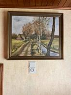 Schilderij op doek geschilderd nieuwe staat 68 cm op 59 cm, Ophalen, Schilderij