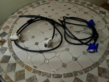 3 VGA monitor kabels – zwart - 1.5 meter - per lot 10€ beschikbaar voor biedingen