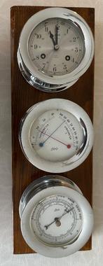 Scheeps tijd & weerstation SCHATZ, Huis en Inrichting, Woonaccessoires | Klokken, Ophalen, Zo goed als nieuw, Analoog, Wandklok