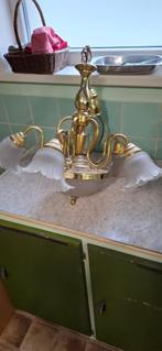 Klassieke luster, Huis en Inrichting, Lampen | Kroonluchters, Ophalen, Gebruikt, Glas