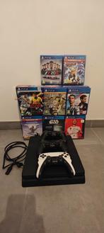 PS4 Slim 500 GB met 8 games en 3 controllers, Games en Spelcomputers, Ophalen of Verzenden, Zo goed als nieuw, Met 3 controllers of meer