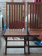 Lot de 2 chaises pliables en teck, Tuin en Terras, Tuinstoelen, Zo goed als nieuw