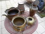 geel rood koper pot ketel kruik koffiepot asketel handgreep, Antiek en Kunst, Ophalen of Verzenden, Koper