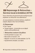 Service repassage et couture, Vacatures, Vacatures | Schoonmaak en Facilitaire diensten