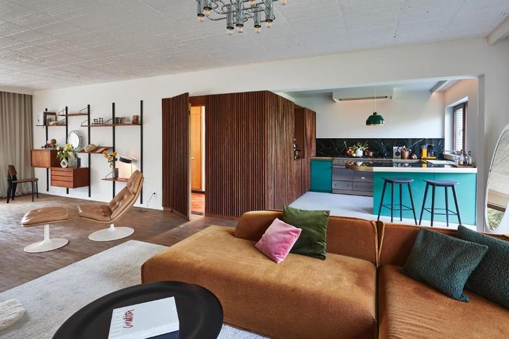 Canapé en mohair - Massas Model Peninsula, Maison & Meubles, Canapés | Salons, Utilisé, Banc droit, Quatre personnes ou plus, 300 cm ou plus