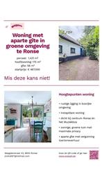 Woning met aparte gîte te koop in groene omgeving in Ronse, 1000 tot 1500 m², 3 kamers, Ronse - Vlaamse Ardennen, 175 m²