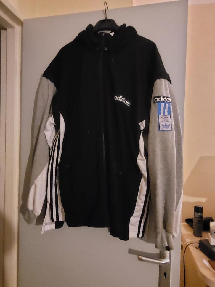 Vintage Adidas Trainingsmaat XL uit de jaren 90, Kleding | Heren, Sportkleding, Zo goed als nieuw, Algemeen, Maat 56/58 (XL), Zwart