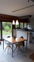 Vierkante tafel beukenhout, Ophalen, Gebruikt, Vierkant, Vier personen
