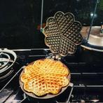 Gietijzeren Wafelijzer Zwaar Gietijzer met recept, Ophalen of Verzenden
