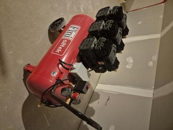 Siltek TB 100T compressor olievrij. 8 bar 100L, Comme neuf, Enlèvement, 6 à 10 bars, Sans huile