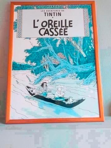 Ingelijste poster 'L'oreille cassee', Kuifje, Enlèvement ou Envoi
