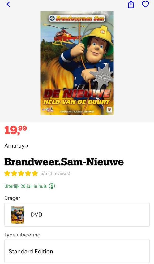 Brandweerman Sam - De Nieuwe Held Van De Buurt! Avonturen!, Cd's en Dvd's, Dvd's | Tekenfilms en Animatie, Zo goed als nieuw, Europees