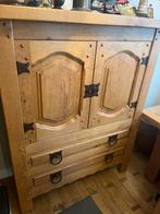 Vintage antieke massief houten woonkamer, Antiek en Kunst, Antiek | Meubels | Kasten, Ophalen of Verzenden