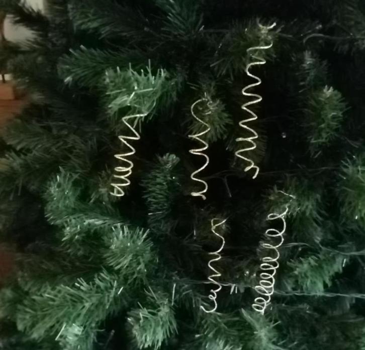 Kerstdecoratie gouddraad en sneeuw, Diversen, Kerst, Zo goed als nieuw, Ophalen of Verzenden