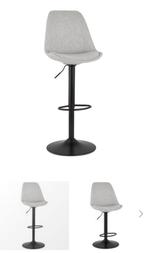 Lot de 4 tabourets réglables gris anthracite, Maison & Meubles, Enlèvement, Réglable en hauteur, Comme neuf, Matériaux autres