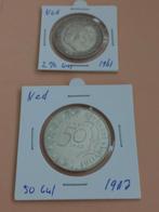 Nederlandse 2,5 en 50 Gulden zilver ONDER SPOTPRIJS, Koningin Beatrix, Zilver, 50 gulden, Verzenden