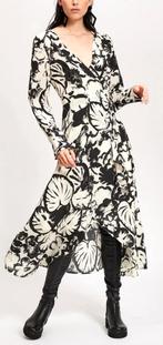 Essentiel witte zijden midi-jurk met botanische print, Ophalen, Maat 36 (S)