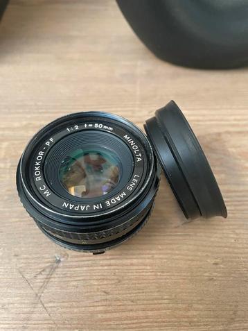 Minolta objectief 1:2 f=50mm beschikbaar voor biedingen