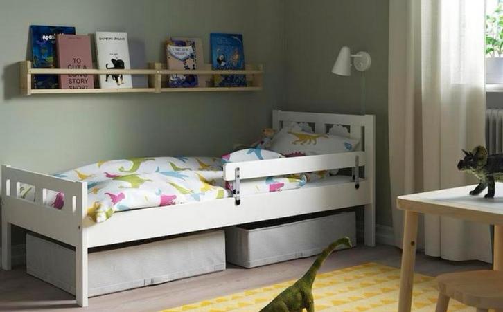 Lit pour tout-petit avec sommier à lattes, blanc, 70x160 cm, Enfants & Bébés, Chambre d'enfant | Lits, Neuf, Sommier à lattes