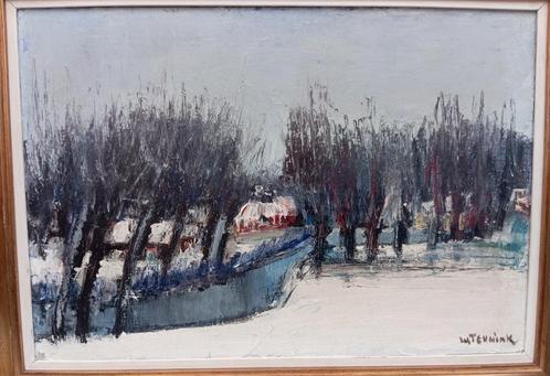 schilderij WALTER TEUNINK, Antiek en Kunst, Kunst | Schilderijen | Klassiek, Ophalen of Verzenden