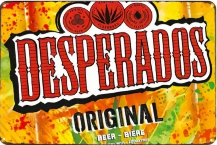 Reclamebord vintage Desperados original - mancave poolhouse, Verzamelen, Merken en Reclamevoorwerpen, Nieuw, Reclamebord, Ophalen of Verzenden