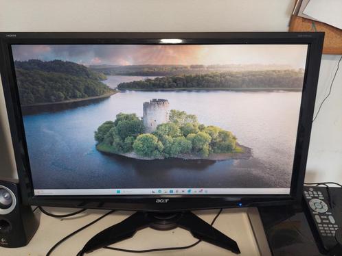Acer G245HQbid Zwart monitor, Computers en Software, Monitoren, Zo goed als nieuw, 60 Hz of minder, DVI, HDMI, VGA, In hoogte verstelbaar