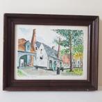 Aquarel G. Hendrickx, Brugge Begijnhof 1980, Ophalen of Verzenden
