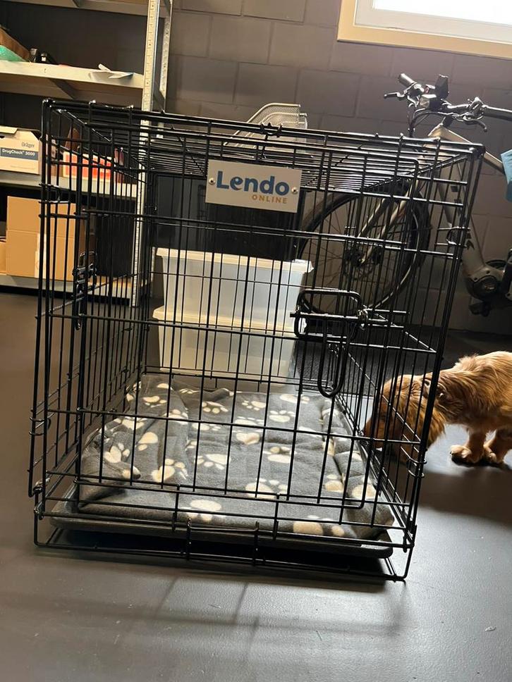 Lendo Online Hondenbench met onderbak, Dieren en Toebehoren, Hondenhokken, Gebruikt, Hondenhok, Ophalen