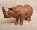 Yeux en verre de rhinocéros vintage en cuir, Enlèvement ou Envoi